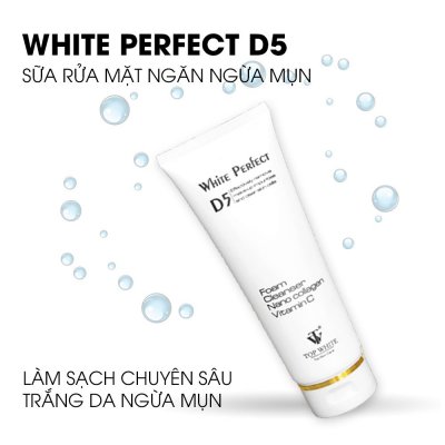 SỮA RỬA MẶT NGĂN NGỪA MỤN WHITE PERFECT D5