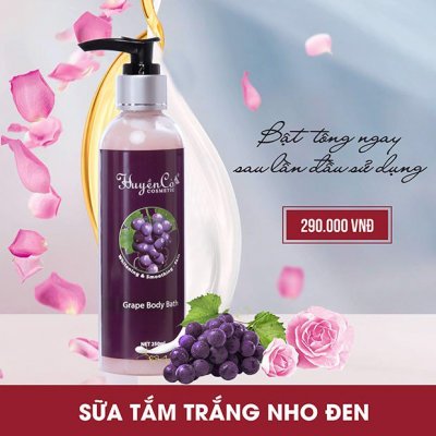 Sữa Tắm Trắng Da Cao Cấp Huyền Cò Grape Body Bath Chính Hãng