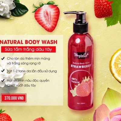 Sữa Tắm Trắng Natural Body Wash Hương Dịu Dâu Tây Thơm Lâu